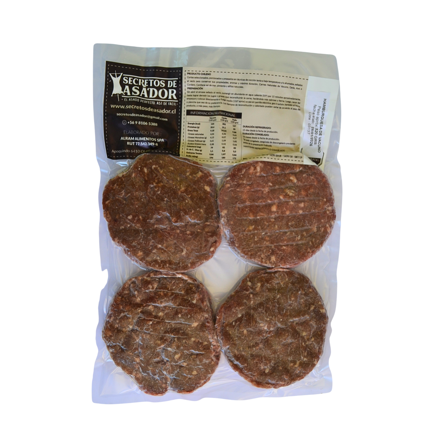 Hamburguesa Artesanal - 520 grs.