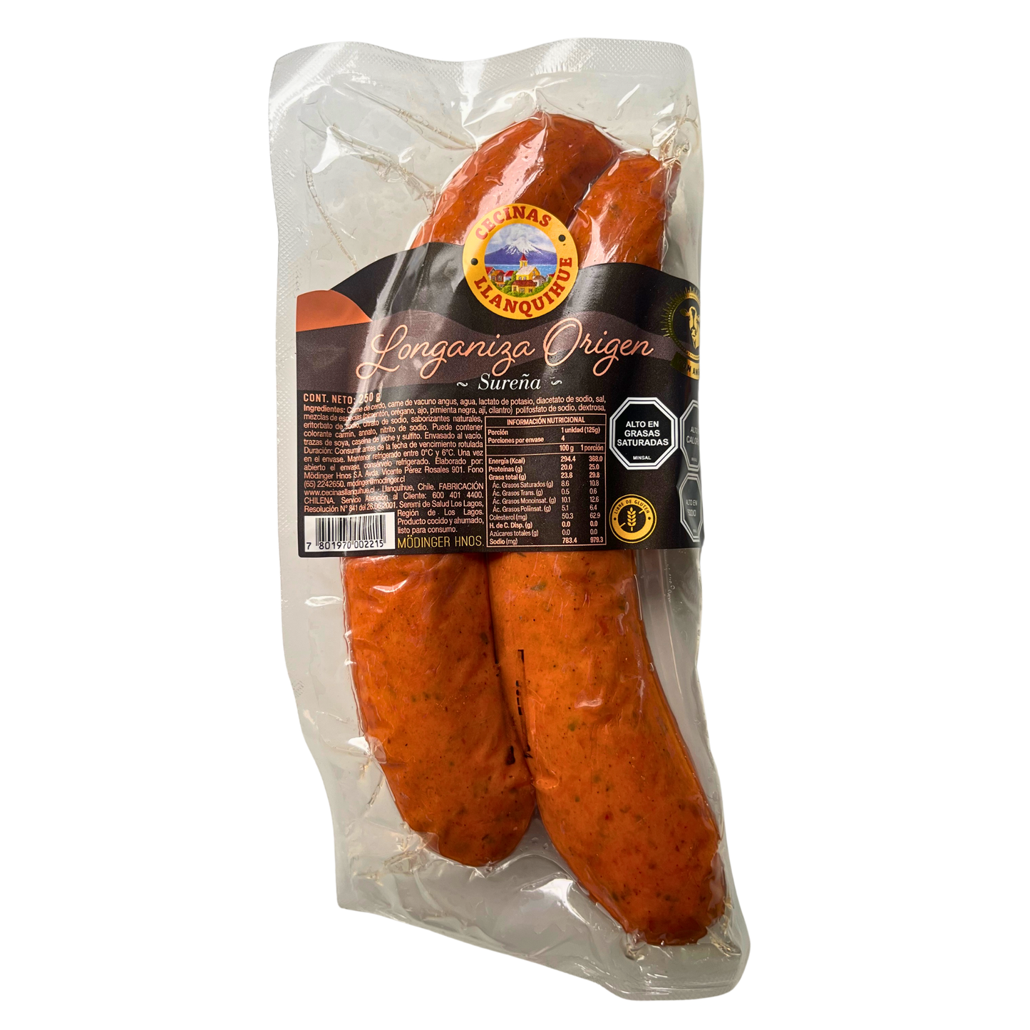 Longaniza Origen Sureño 250 grs. - Llanquihue