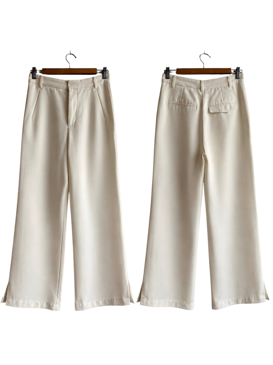 Pantalón Zara Wide Leg Blanco – Talla 36 - 38