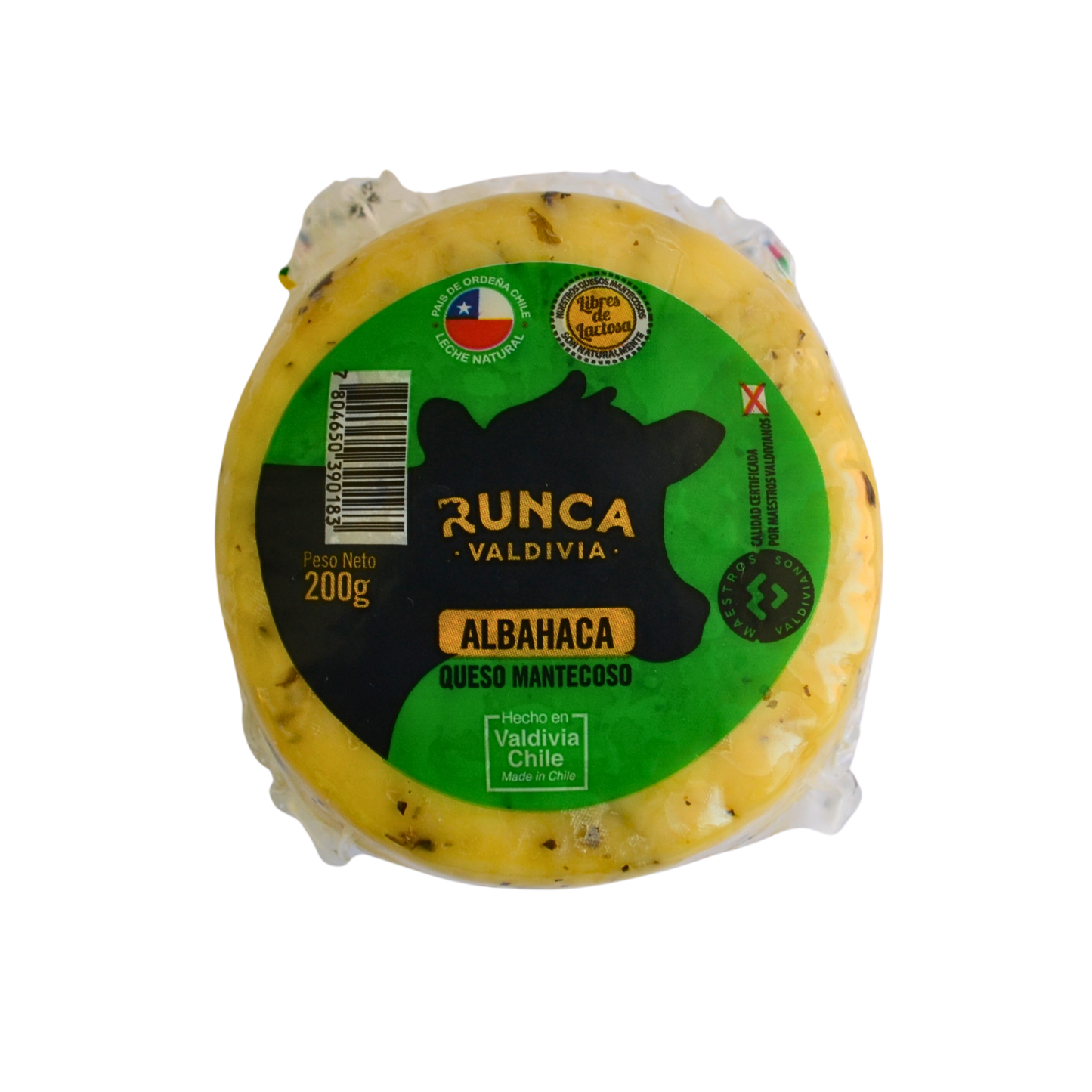 Queso mantecoso albahaca Runca - 200 grs.