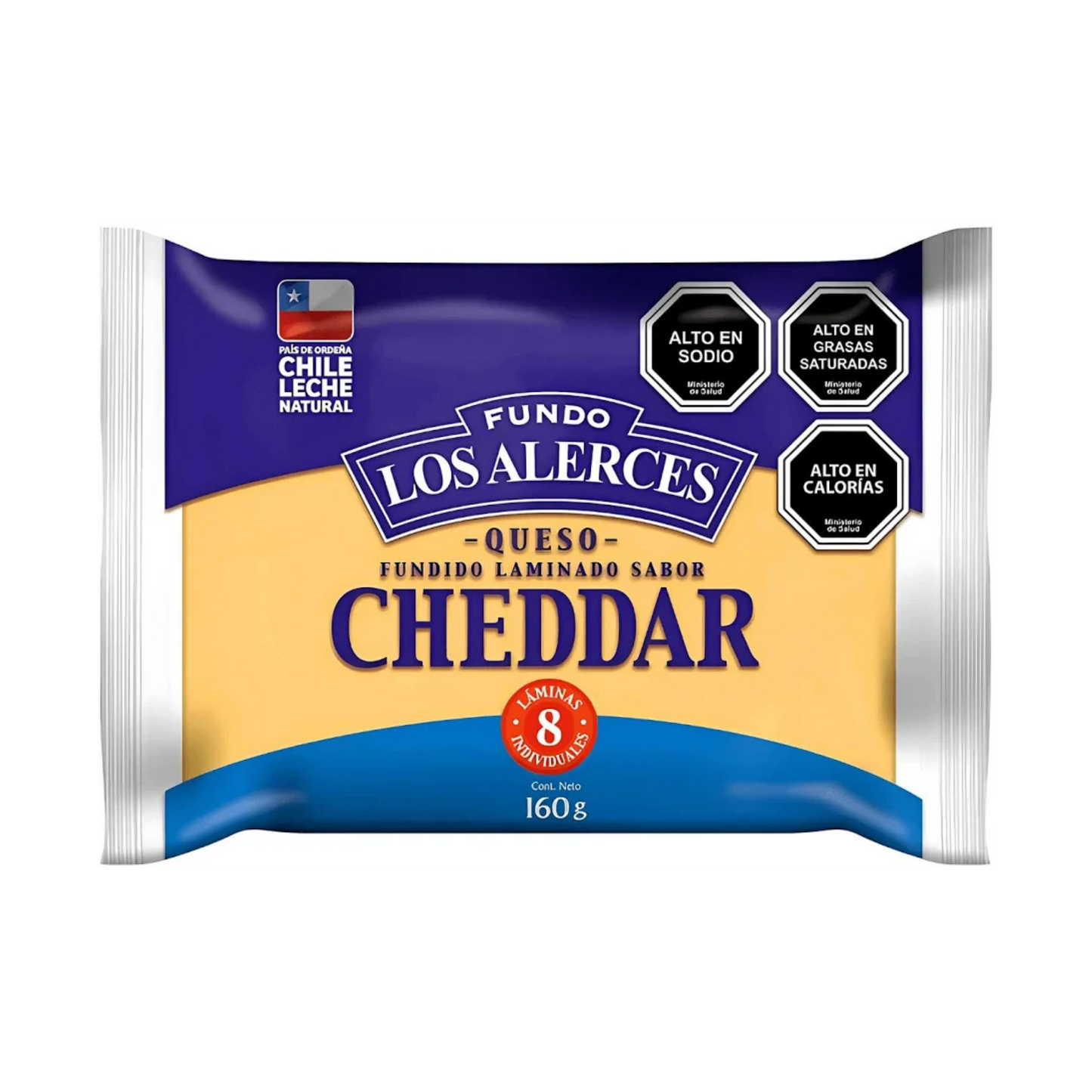 Queso cheddar laminado - 160 grs.