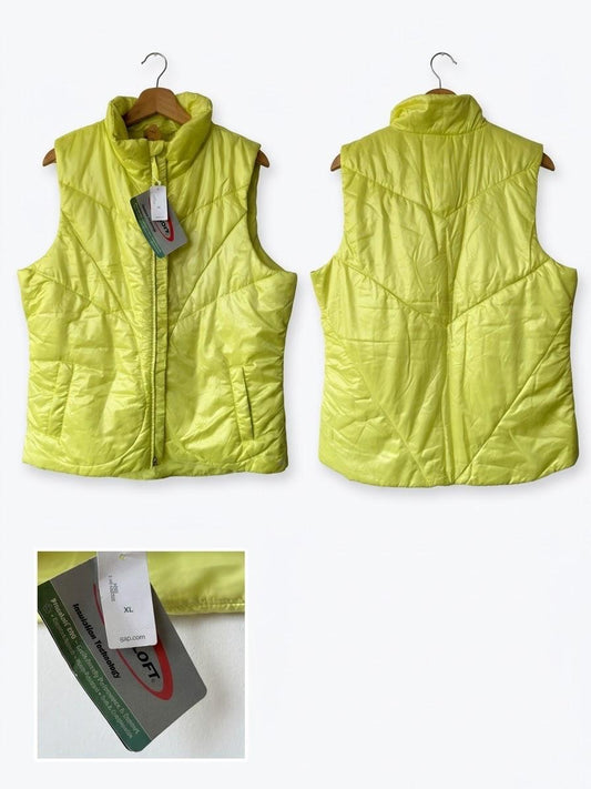 Parka Sin Mangas Deportiva GAP Verde Limón NUEVA CON ETIQUETA (Vintage Selection)