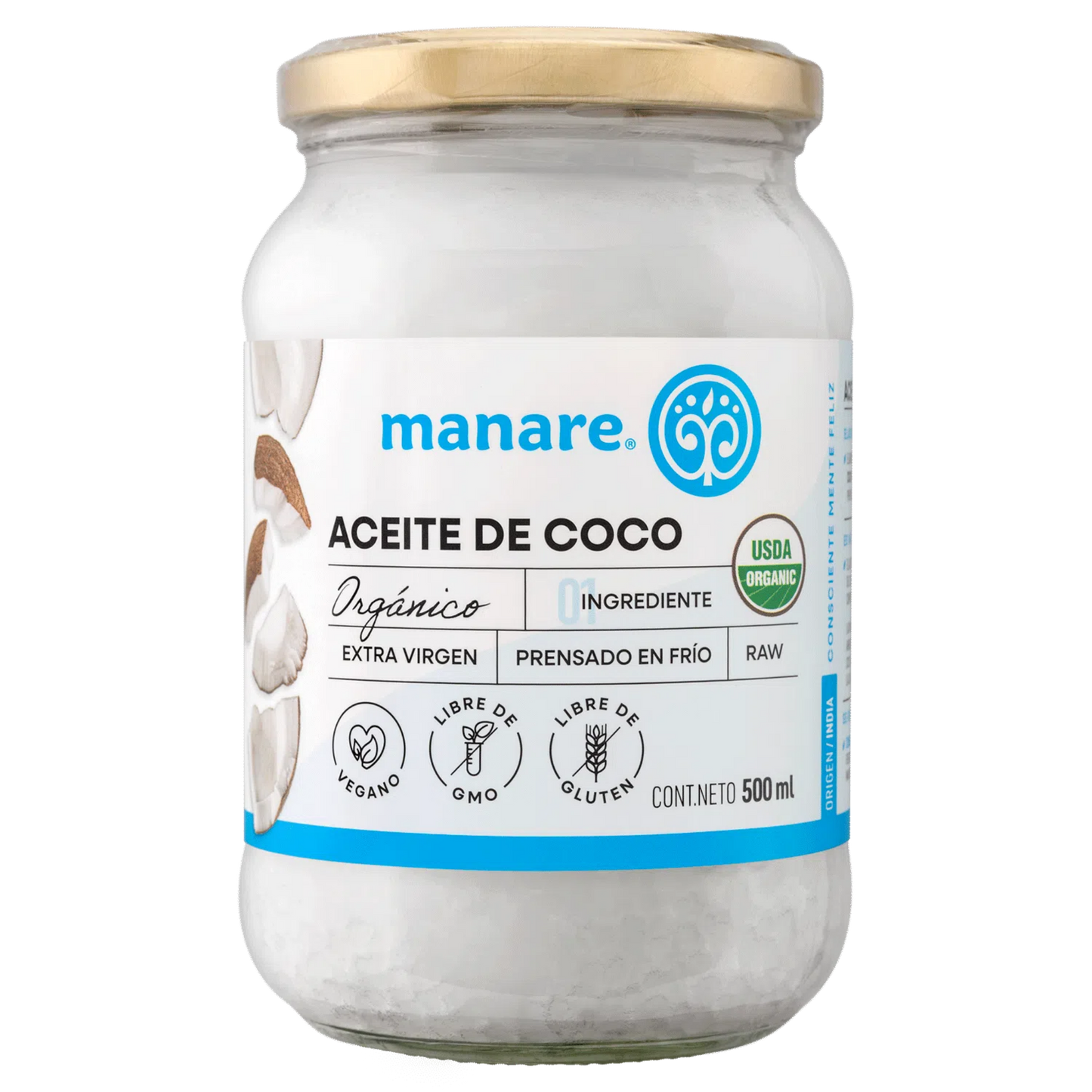 Aceite de Coco orgánico 200ml - Manare