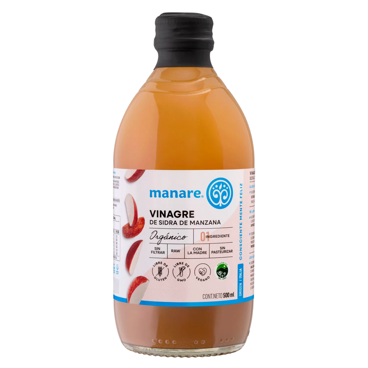 Vinagre Manzana  Orgánico 500ml - Manare